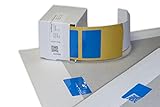 haggiy Siegel-Etiketten - Sicherheitsetikett 40 x 20 mm zum Nachweis von Manipulationsversuchen, 50 Stück in Spendebox (Blau)