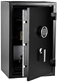Amazon Basics – Safe, feuerfest, mit programmierbarem elektronisch Tastenfeld, 60 L Volumen, schwarz, 43 cm B x 35 cm T x 66 cm H