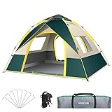 Camping Zelt Automatisches, Leichtes Zelt für 2-3 Personen, Winddicht, UV-Schutz, Perfekt für Strand, Outdoor, Reisen, Wandern, Camping, Jagen, Angeln usw