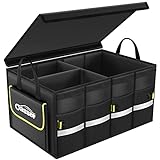 oasser Kofferraumtasche Kofferraum Organizer mit Deckel Autobox Auto Box Tasche Wasserdicht Rutschfest Faltbar mit Griffe Reflex