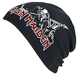 Iron Maiden Trooper - Light Beanie Unisex Mütze schwarz 100% Baumwolle Band-Merch, B