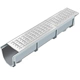 Bodenablaufrinne aus Edelstahl, langlebige Auffahrt und Badewannen-Entwässerungslösung mit U-förmigem Design für effizienten W