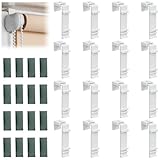 TAIHOBO 16 Stück Klemmhalter für Klemmfix Rollo, Doppelrollo, Rollos für Fenster Ohne Bohren, Klemmfix Halterung für Jalousien Fenster Ohne Bohren, Zubehör Ersatzteil für die Aufhängung Befestigung
