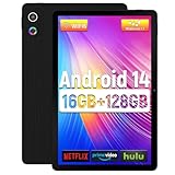 Tablet, Android 14 Tablet 11 Zoll, 16(4+12) GB RAM 128GB ROM 1TB TF Expandable, Widevide L1, Octa-Core Processor, 1280 * 800 IPS HD Touchscreen 6800mAh Akku WiFi 6 BT 5.3 Dual 5MP+8M
