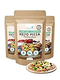 Simply Keto Lower Carb* & Keto Pizza Backmischung - Für 6x Pizza oder 3x Pizzablech - Nur 2,8g Kohlenhydrate pro 100g - Vegan Protein - Glutenfrei & Kalorienarm - 3x 290g