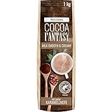 Cocoa Fantasy Milk Smooth & Creamy, 1kg Kakao Pulver für cremige heiße Schokolade, Trinkschokolade, 14% Kak