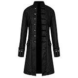 Halloween Herren Gehrock Versorgen Kölner Party Oberbekleidung Weihnachten Kostüme Unterteile Outdoor Oberteile Oversized Frack Mantel Uniform Classic Kostüm-Outfits Uniform Frack Jacke（3-Black，4XL）