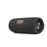 JBL Flip 6 Bluetooth Box in Schwarz – Wasserdichter, tragbarer Lautsprecher mit 2-Wege-Lautsprechersystem für kraftvollen Sound – Bis zu 12 Stunden kabellos Musik absp