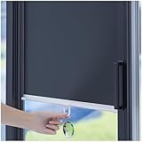 DECAKE Rollos mit Saugnapf, Verdunkelungsrollos, Fensterrollos, Thermovorhänge für Zuhause, einziehbare Sonnenschutzrollos für den Balkon,Black-45x125cm/18 * 49