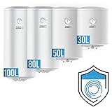 Aquamarin® Elektro ANTIKALK Warmwasserspeicher - 30 L, 1,5 kW, Wandhängend, Anticalc, EEK B/C, emaillierter Innenbehälter - Warmwasserboiler, Elektrospeicher, Boiler, Heizung, Sp