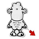 Sheepworld Plüschkissen Motiv 'Schaf' | Zierkissen, Figurenkissen, 100% Polyester | Geschenk, Dekoartikel | 46495