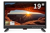 ZOSHING TV 19 Zoll Fernseher,IPS HD 1080p TV Bildschirme-Ingebaut Digital Tuner T2,HDMI,USB Input,AC Power /12v-Automotive Cab