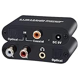 DAC Audio Wandler, Tendak 5.1 Digital Audio Konverter Optical Toslink SPDIF Coaxial zu SPDIF Cinch L/R 3,5mm Aux Audio Adapter, Digital zu Analog