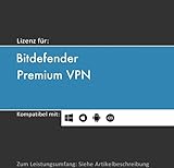 Lizenz für Bitdefender Premium VPN I unbegr. VPN | 2024 | 5 o. 10 Geräte | 1-3 Jahr(e) | originale Vollversion | Win/Mac/Android/iOS | Lizenzcode per Post (FFP) von softwareGO (3 Jahre, 10)