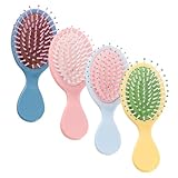 BAZEITFLOW 4 Stück Teiliges Massage Kamm mit Langlebigem Luftpolster Praktische Paddelbürste zur Sanften Entwirrung und Haarkur Geeignet für Frauen Fördert Durchblutung und Haarb