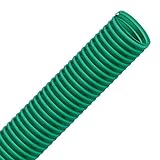 FLEXTUBE GR 76mm (3 Zoll) Meterware PVC Schlauch, Spiralschlauch, Saugschlauch mit Hart PVC Spirale, grün transp