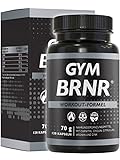GYM BRNR Pre Workout Fitness-Formel mit L-Carnitin, Citrullin, Arginin, Stoffwechsel-Matrix mit Cholin, Aminosäuren Komplex hochdosiert, 120 Kap