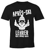 MoonWorks Après Ski Herren T-Shirt Lehrer Fun-Shirt schwarz XL