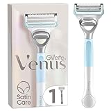 Gillette Venus Satin Care Rasierer Damen für den Intimbereich, Damenrasierer + 1 Rasierklinge, Intimrasierer für Frauen hilft, die Haut vor Irritationen zu schü