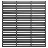 ShCuShan Zaunelement WPC 180 x 180 cm Grau Zaunfelder Holz Sichtschutzelemente Garden Fence Wp