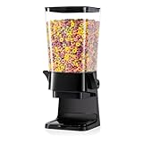 PLATINUM GOLD Schwarzer Müslispender - 1 Stücke Snackspender- Cereal Dispenser, Cornflakes Spender - perfekt für Süßigkeiten und Trockenfutter, 5,5 l Bonbonspender (1)