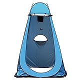 Petalum Duschzelt Camping Vestiair Toilette Kabinett Wechsel Zimmer tragbar Mobil Schutz Privatsphäre UV-Schutz Pop Up Tragbare Zelte (blau)