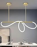 Kücheninselbeleuchtung,3-Farben LED Esszimmerleuchte,110 cm höhenverstellbarer moderner linearer Kronleuchter,230 cm Lichtquelle,Inselleuchten für die Küche,schwarze Kronleuchter für Esszimmer 40 W