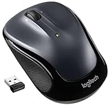 Logitech M325s Kabellose Maus, 2.4 GHz Verbindung via USB-Empfänger, 1000 DPI Optischer Sensor, 18-Monate Akkulaufzeit, 3 Tasten, PC/Mac/Laptop/Chromebook - Dunkelg
