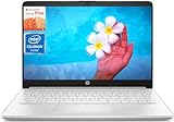 HP 2024 Stream 14 Zoll Laptop für Studenten und Business, Silber Laptop 16GB RAM + 64GB eMMC Speicher, 1 Jahr Office 365, Intel Celeron N4120, Intel UHD Grafik, Windows 11 S Laptop