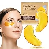 Augenpads Augenmaske gegen Augenringe Tränensäcke Falten Dunkle Kreise & Puffiness-Gold Augenpads mit Hyaluron & Kollagen für Anti-Aging (2 Stück)