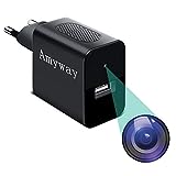 Amyway Mini Kameras 32GB 1080P Tragbare Kleine Videokamera USB Mini Überwachungskamera mit Infrarot Nachtsicht/Bewegungsmelder MEHRWEG