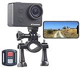 Somikon Action Actioncam: UHD-Action-Cam mit WLAN, Marken-Sensor, Versandrückläufer (Action-Kamera wasserdicht, Unterwasser-Kameras, Dashcam)