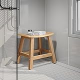DWVO Poly Lumber Duschbank, Duschhocker, wasserabweisendes & rutschfestes Design Duschsitz, Dusche Bad Stühle Spa Hocker für Badezimmer (Teak)