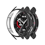 Ruentech Schutzhülle Kompatibel mit Huawei Honor Watch GS PRO Hülle Schutzhülle Displayschutz Schutzfolie Folie Schutz Sanft TPU Zubehör (Schwarz)