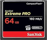 SanDisk Extreme Pro CompactFlash Speicherkarte 64GB (UDMA7, 4K-UHD- und Full-HD-Videos, VPG 65, temperaturbeständig, 160 MB/s Übertragung)