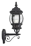 BRILLIANT Lampe Istria Außenwandleuchte stehend schwarz | 1x A60, E27, 60W, geeignet für Normallampen (nicht enthalten) | IP-Schutzart: 23 - regengeschü