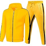 HANXIULIN Trainingsanzug für Männer Jogginganzug Modischer Sportanzug Hosen Jacke Set Kapuzenjacke Sportbekleidung Laufpullover Hose Sweatshirt Sport Anzug