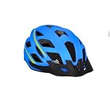 FISCHER Erwachsene Fahrradhelm, Radhelm, Cityhelm, Mountainbike-Helm Urban Montis, S/M, 52-59cm, blau gelb, mit beleuchtetem Innenring-Sy