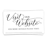 50 Besuchen Sie unsere Website-Gehäuse-Karten – Event- & Hochzeits-Website-Karten – Einladungseinlag