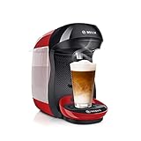 Tassimo Happy Kapselmaschine TAS1003 Kaffeemaschine by Bosch, über 70 Getränke, vollautomatisch, geeignet für alle Tassen, platzsparend, 1400 W, 0.7 liters, Rot/