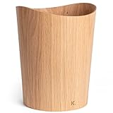 Kazai. Echtholz Papierkorb Börje | Holz Mülleimer für Büro, Kinderzimmer, Schlafzimmer u.m. | 9 Liter | E