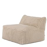 Icon Tetra Sitzsack, Beige, Sitzsack Sessel, Modulares Sofa, Sitzsack Erwachsene mit Füllung, Wohnzimmer Möb