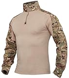 XKTTAC Herren Taktisches Hemd Outdoor Shirt Kampfshirt für Militär und Airsoft (CP, L)