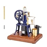 1/12 Miniaturmodell Eines Heißluft-Pumpenmotors,Metall Gepumpt Wassergekühlt Stirlingmotor Externe Verbrennung Mechanische Set,Kreative Stirlingmotor Spielzeug Geschenke für Erw