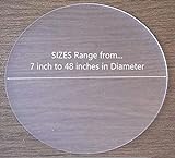 Eine lasergeschnittene, mattierte Acrylscheibe, rund, glatte Kanten, transparent, Plexiglas, Kreis 3 mm dick, 27,9 cm D