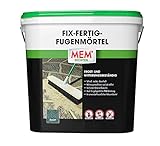 MEM Fix-Fertig-Fugenmörtel, Witterungsbeständig, Anwendungsfertig, Gegen Unkrautbewuchs, Basalt, 12,5 kg