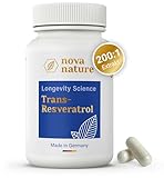 Resveratrol - hochdosiert [1000 mg] pro 2 Kapseln - japanischer Staudenknöterich Extrakt, ohne Zusatzstoffe - vegane Antioxidantien Kapseln (60 Stück) - von NovaNature®