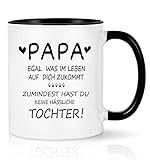 Joymaking Kaffeetasse Geschenke für Papa, Papa Tasse - Papa Egal Was im Leben auf Dich Zukommt, Kaffeetasse Papa Becher Geschenk für Vater Vatertag Geburtstag