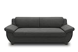 DOMO. collection Panama 3 Sitzer, Sofa, 3er Couch, Garnitur, 3-2-1, anthrazit, 207