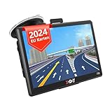 Xgody Navigationsgeräte für Auto 2023 7 Zoll LKW PKW Navigation mit Sonnenblende Touchscreen Lebenslange Kostenloses Kartenaktualisierung EU Karten 2D 3D